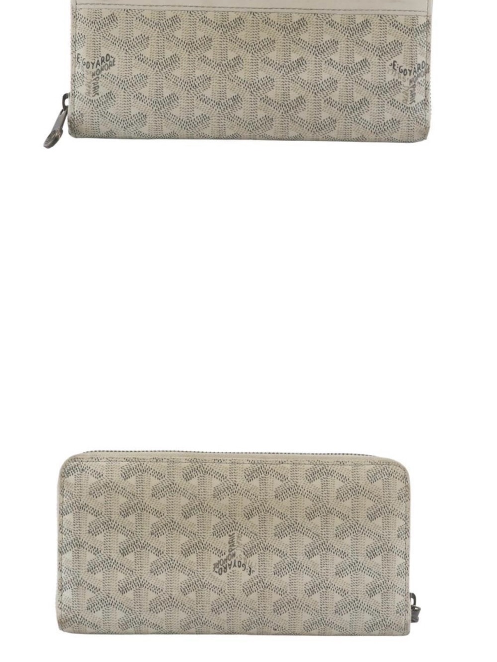 Goyard Beige Goyardine All-Over Zip Wallet
